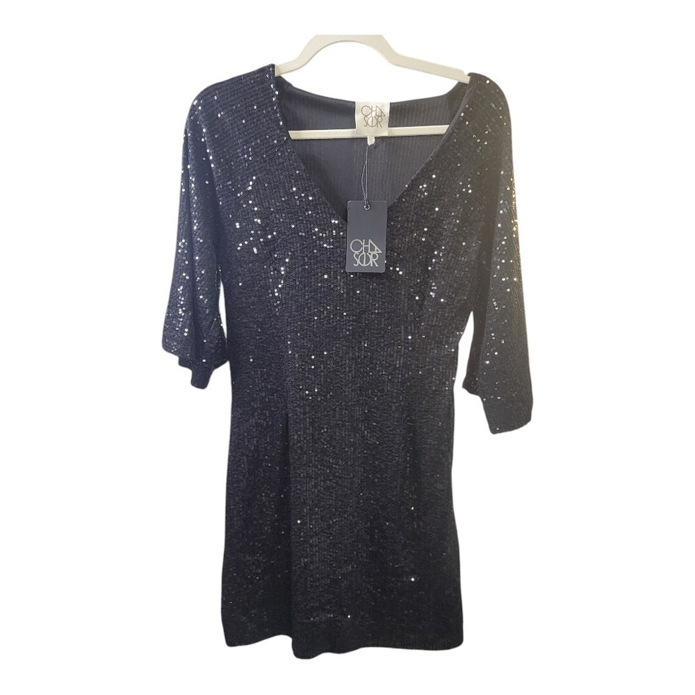 NWT Revolve Chaser Tulip Licorice Mini Dress Size Small